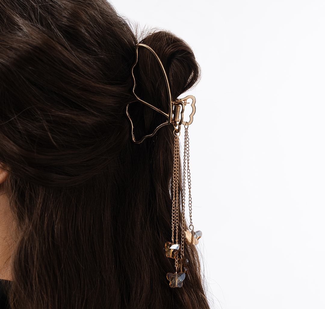 Заколка-краб Мармалато, цвет Золото-прозрачный #5