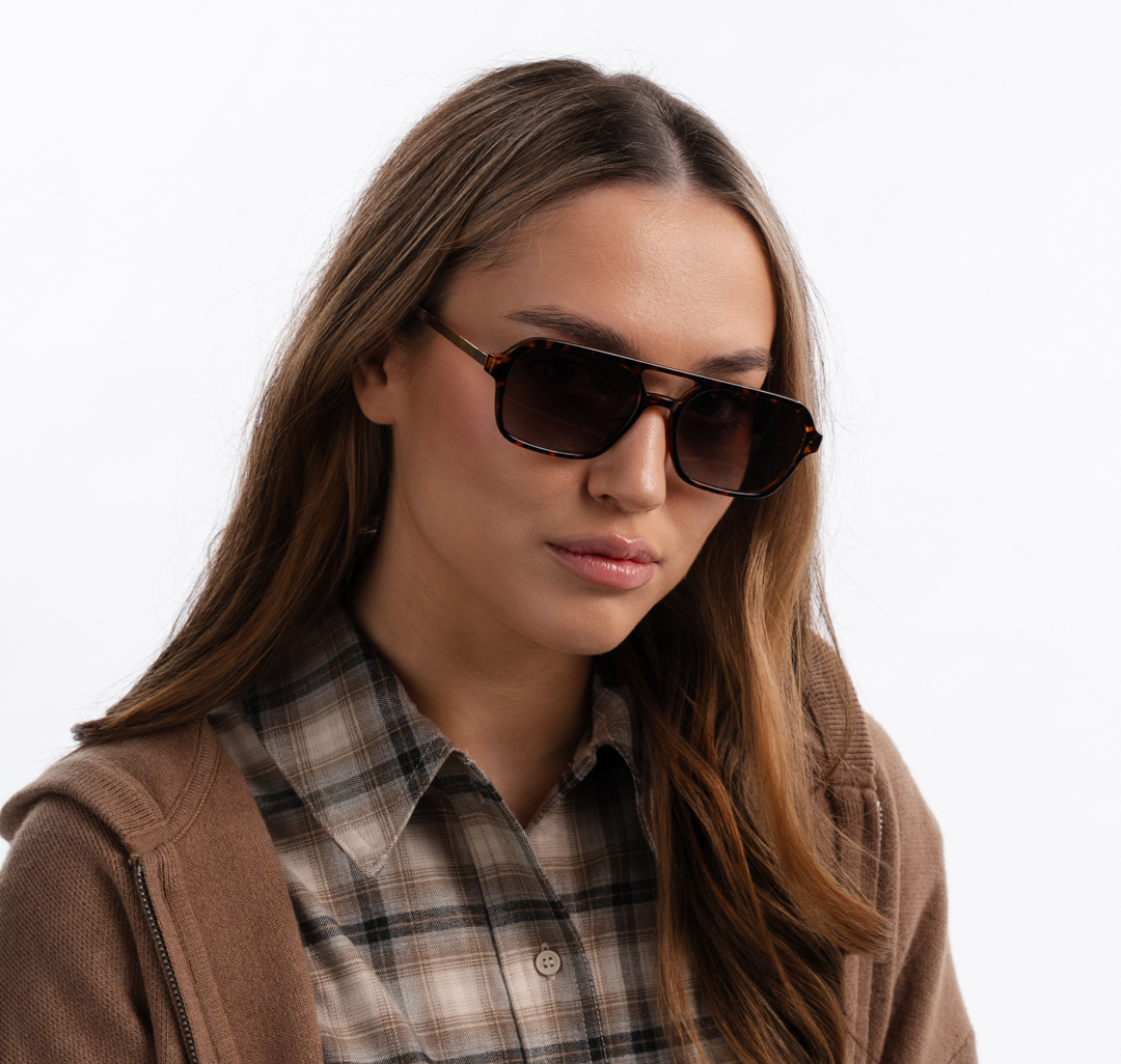 Очки с чехлом Мармалато, цвет Коричневый-бежевый-золото #2