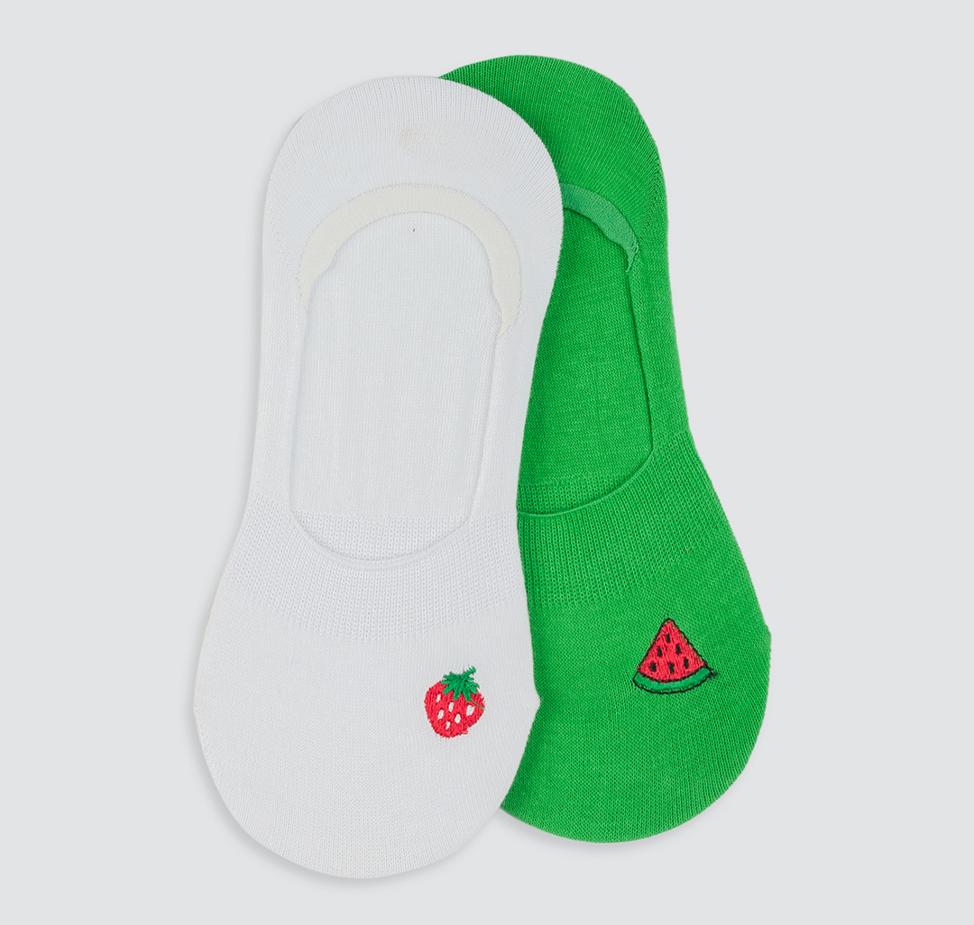 Набор носков (2 шт) Мармалато, цвет Белый-зеленый-мультиколор #1