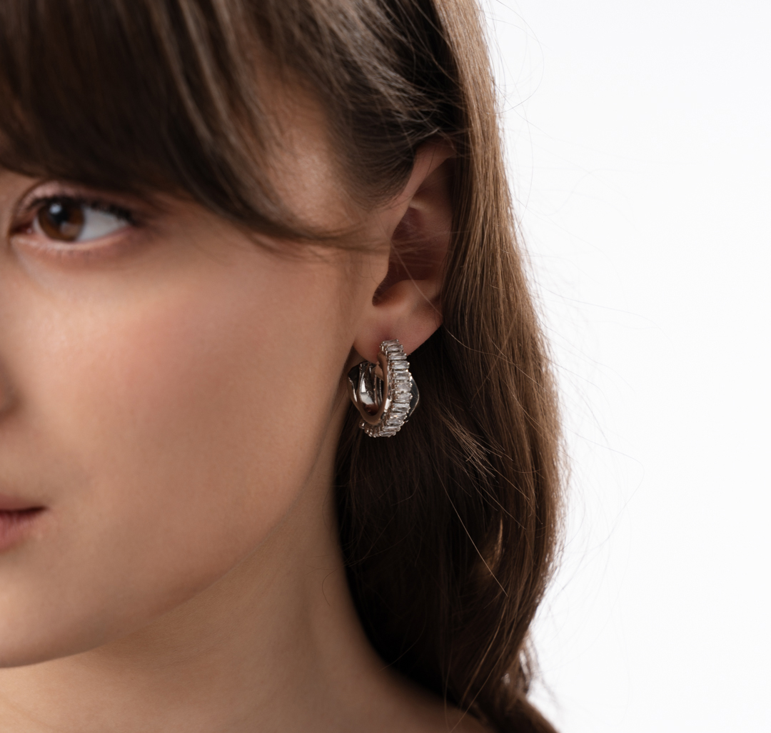 Серьги Мармалато, цвет Серебро-прозрачный #4