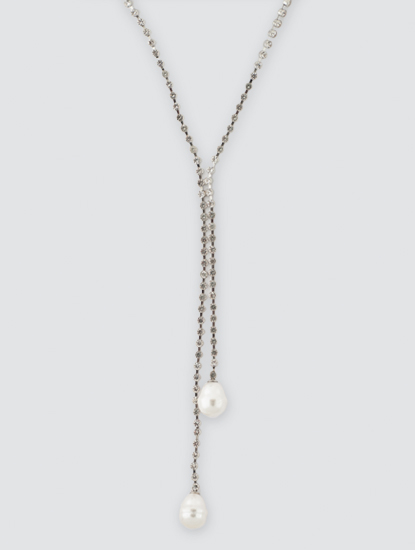 серебро-прозрачный-белый жемчуг