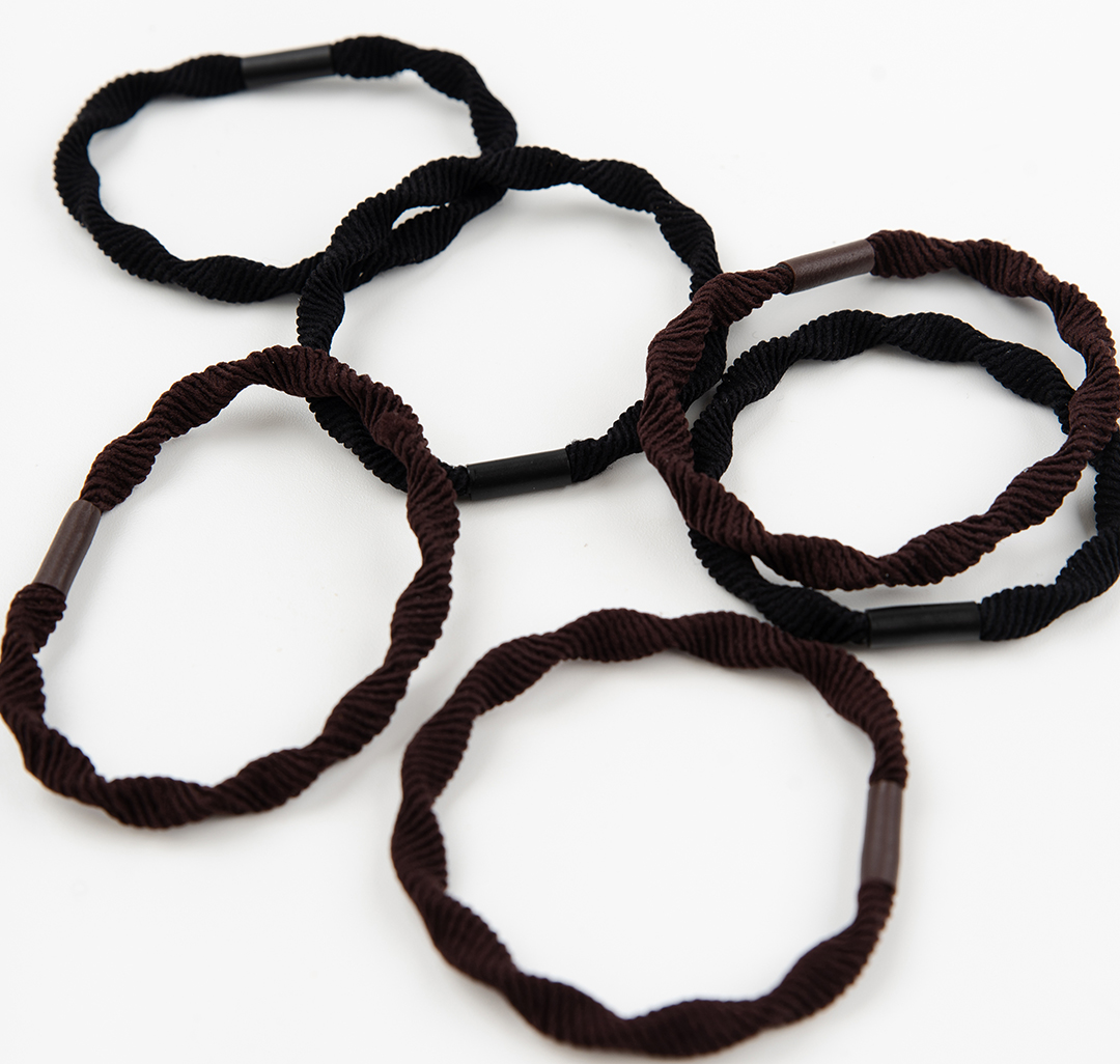 Набор резинок (6 шт) Мармалато, цвет черный-коричневый #4