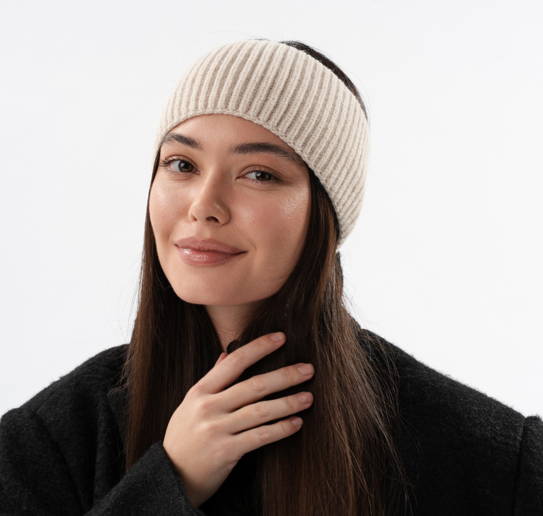 Повязка на голову Мармалато, цвет светло-бежевый #1