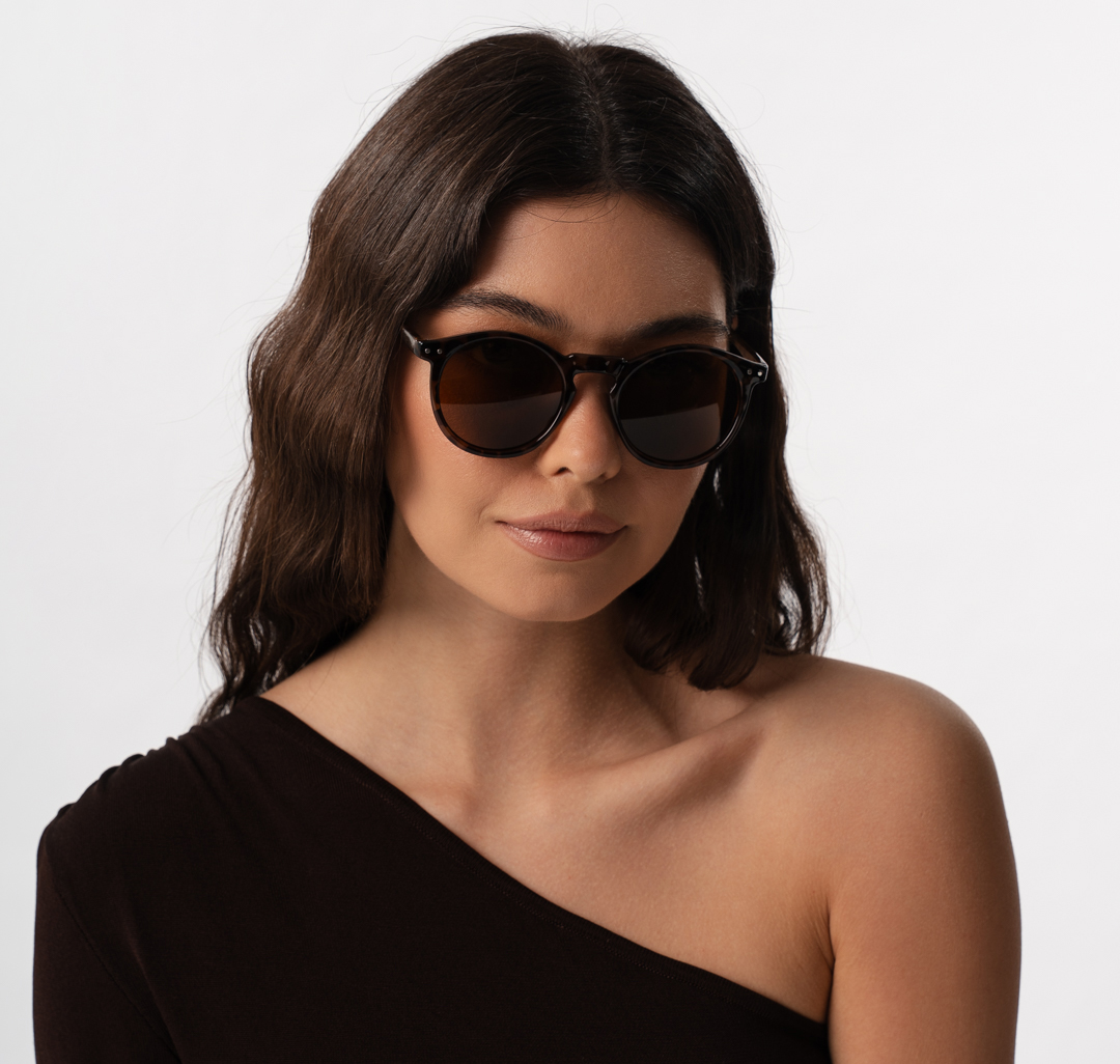 Очки с чехлом Мармалато, цвет коричневый-черный-серебро #1