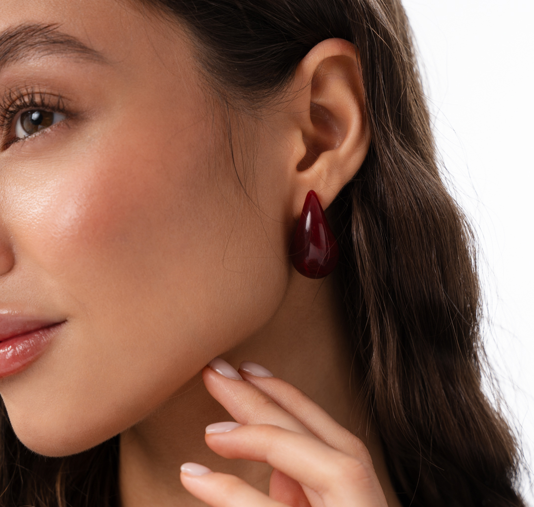 Серьги Мармалато, цвет Винный #4