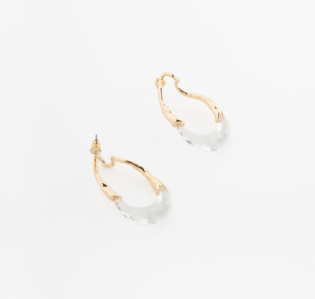 Серьги Мармалато, цвет прозрачный-золото #4