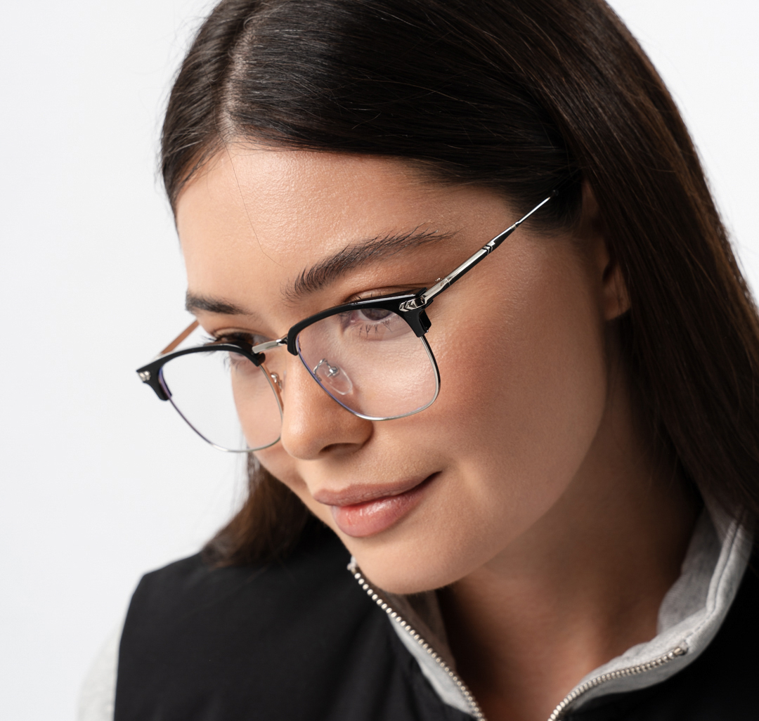 Очки с чехлом Мармалато, цвет прозрачный-черный-серебро #3