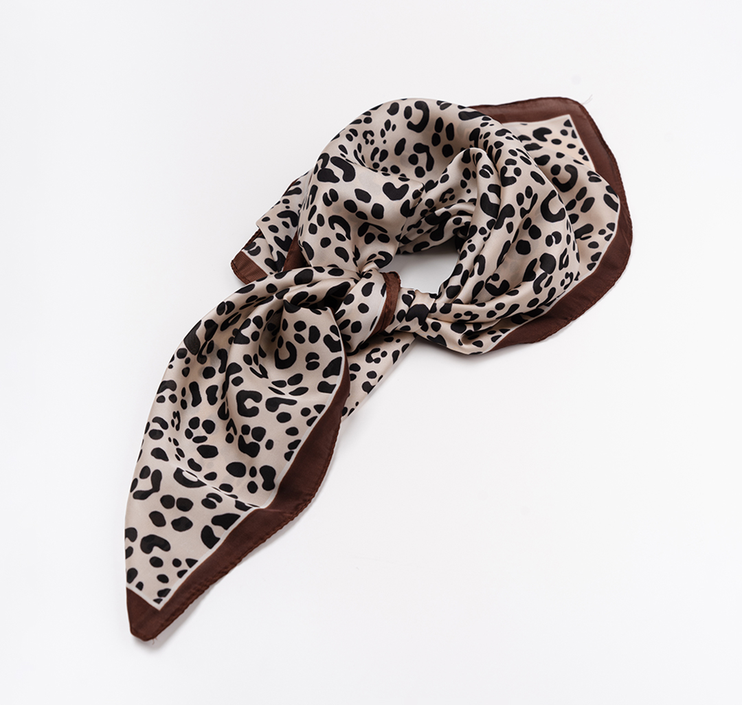 Платок Мармалато, цвет бежевый-коричневый-черный #5