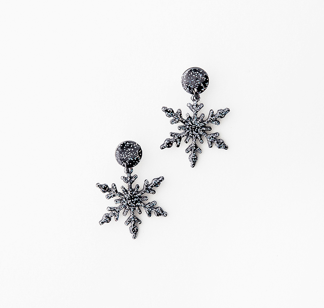 Серьги Мармалато, цвет черный-серебро #1