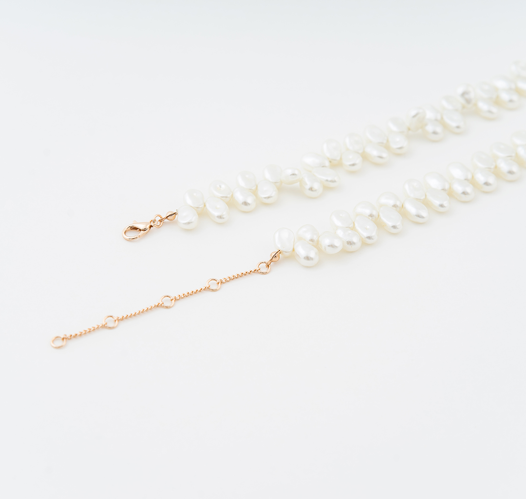 Колье Мармалато, цвет жемчуг-золото #3