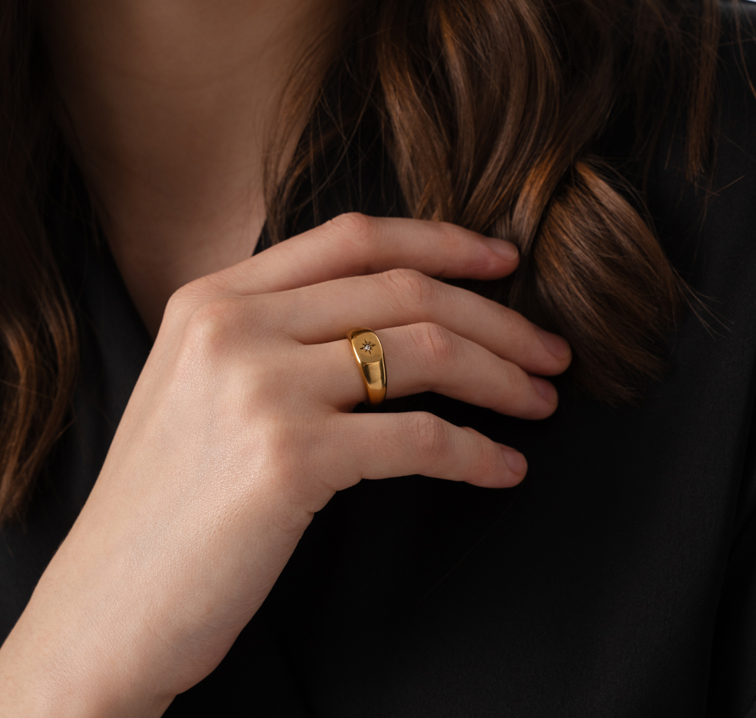 Кольцо Мармалато, цвет Золото-прозрачный #3