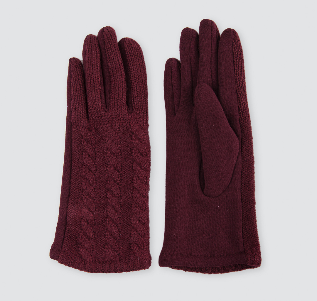Женские перчатки Мармалато, цвет Винный #1