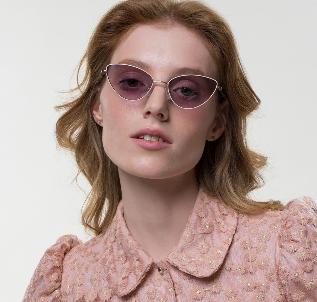 Очки солнцезащитные черные-розовые Мармалато, цвет черный-розовый-золото #1