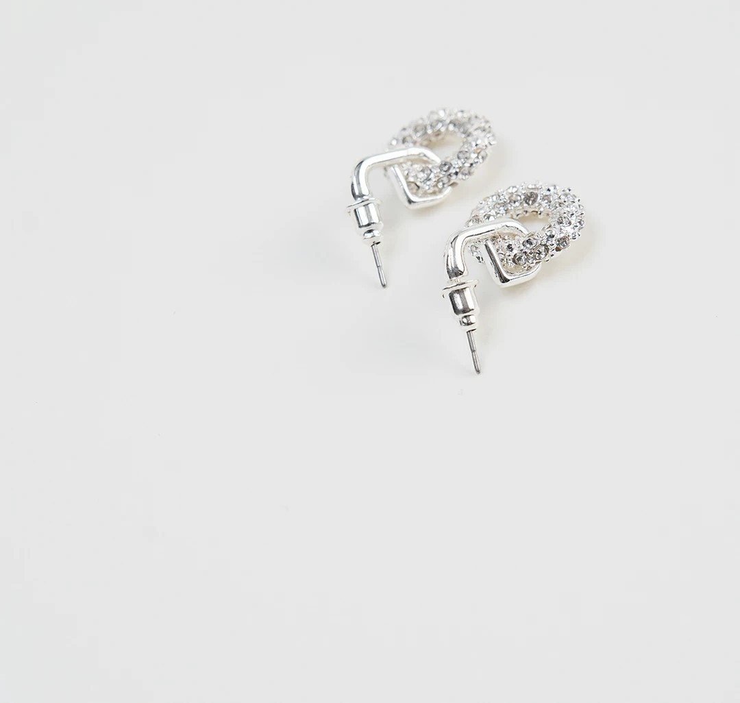 Серьги Мармалато, цвет белое серебро-прозрачный #2