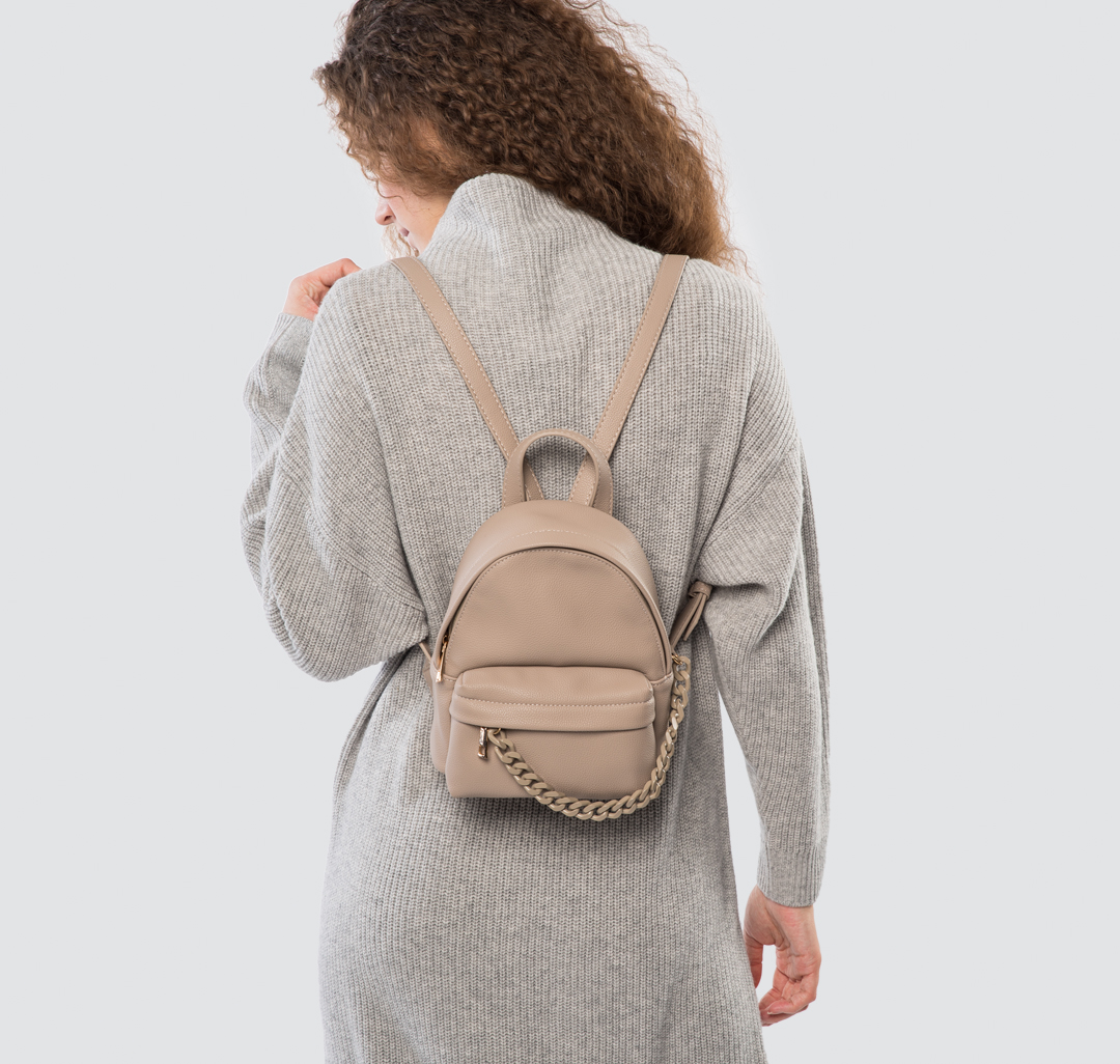 Женский рюкзак из искусственной кожи Мармалато, цвет Серо-коричневый #2