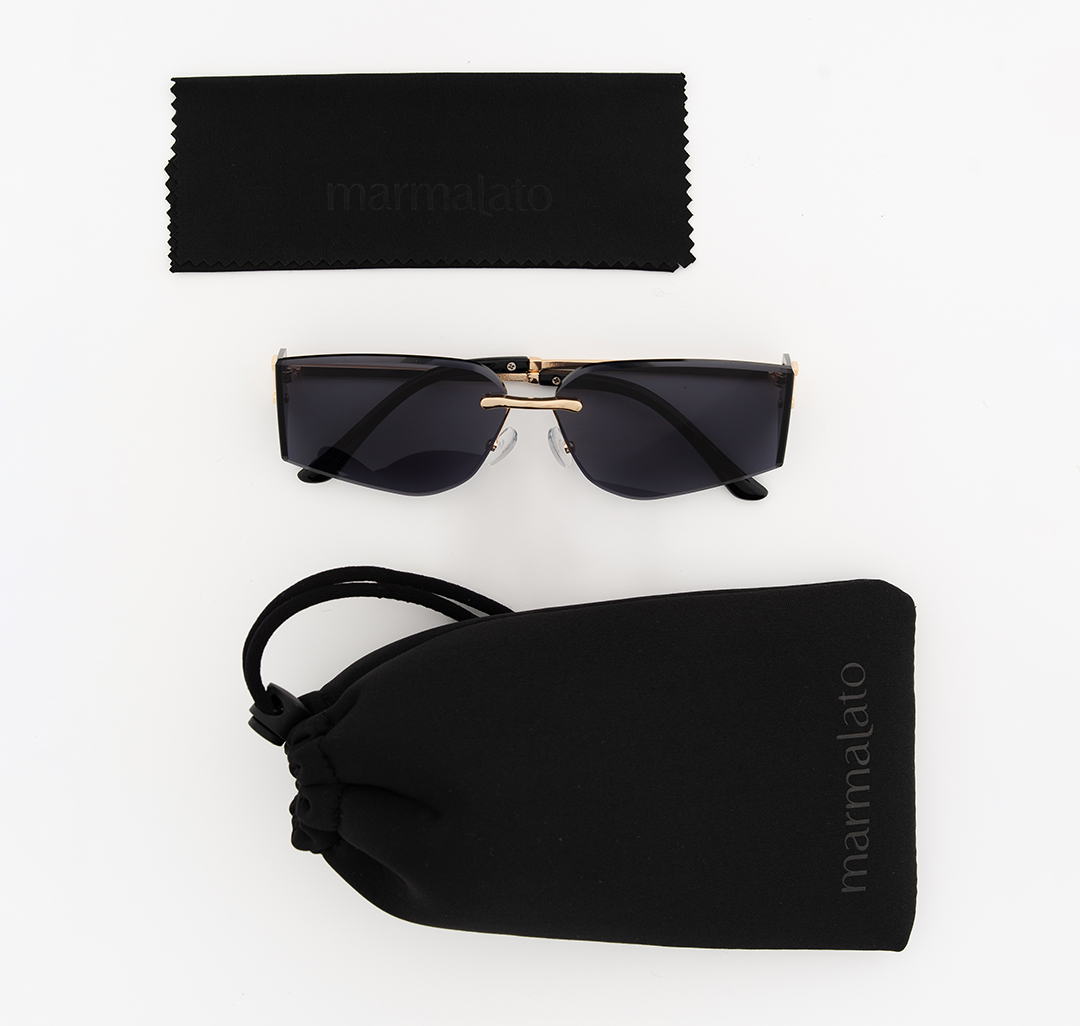 Очки с чехлом Мармалато, цвет черный-золото #8