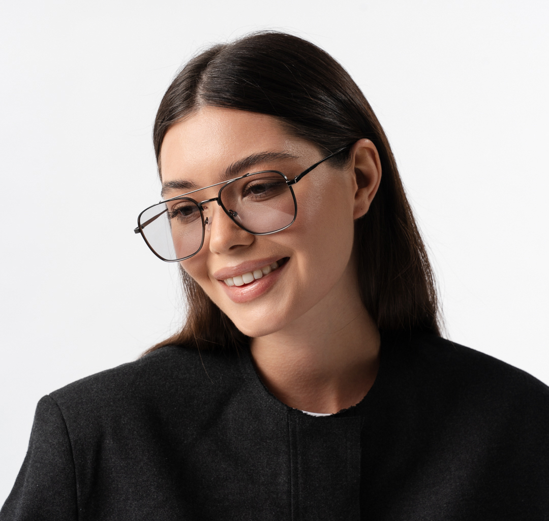 Очки с чехлом Мармалато, цвет светло серый-серый #2