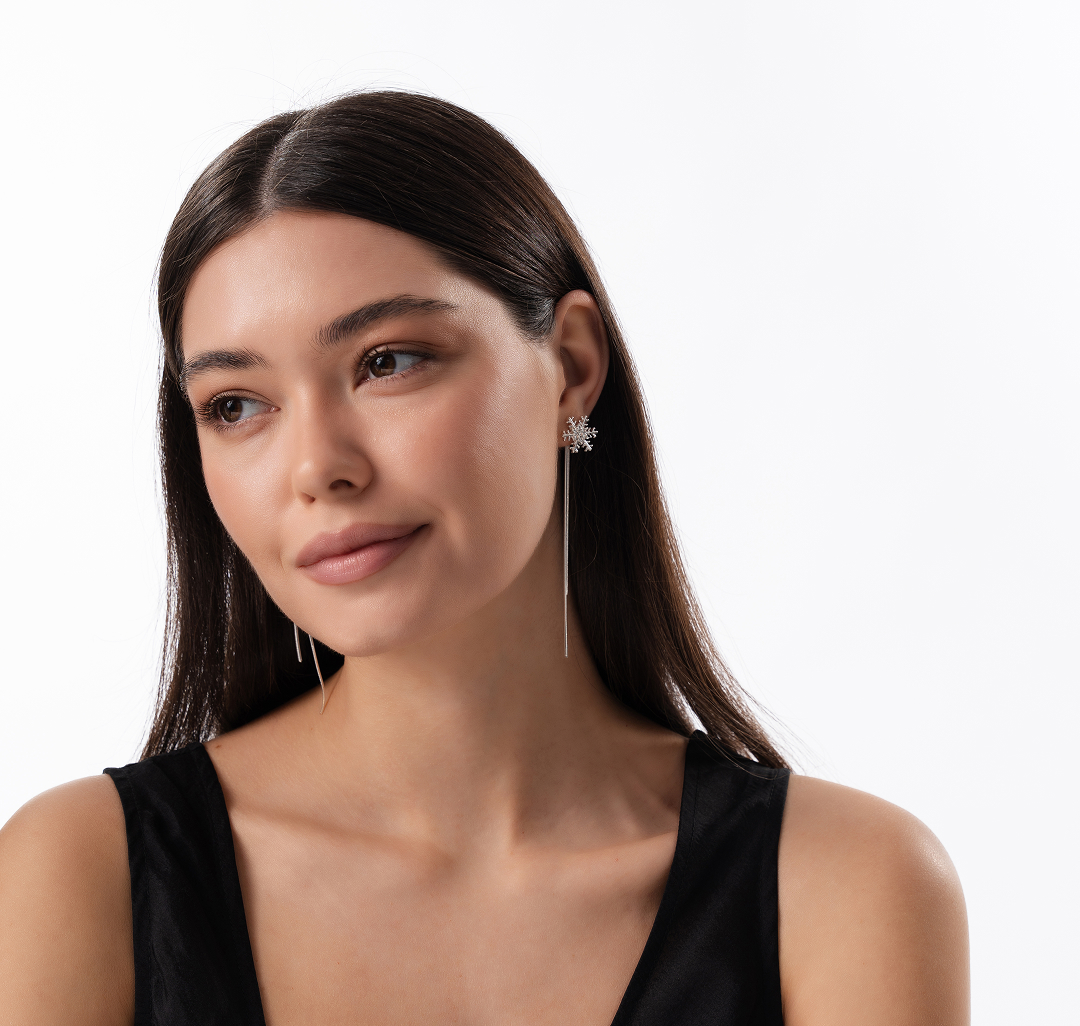 Серьги Мармалато, цвет Белое серебро-прозрачный #3