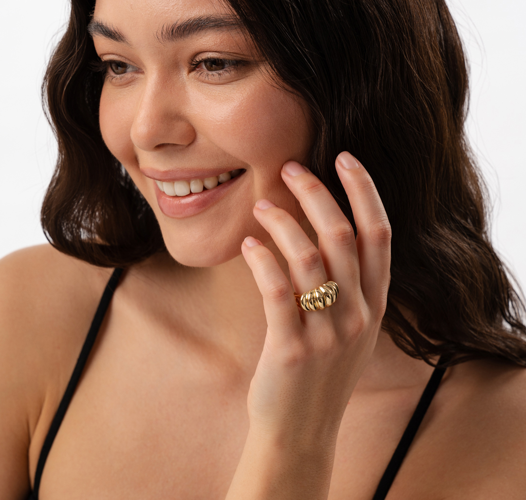 Кольцо Мармалато, цвет золото #2