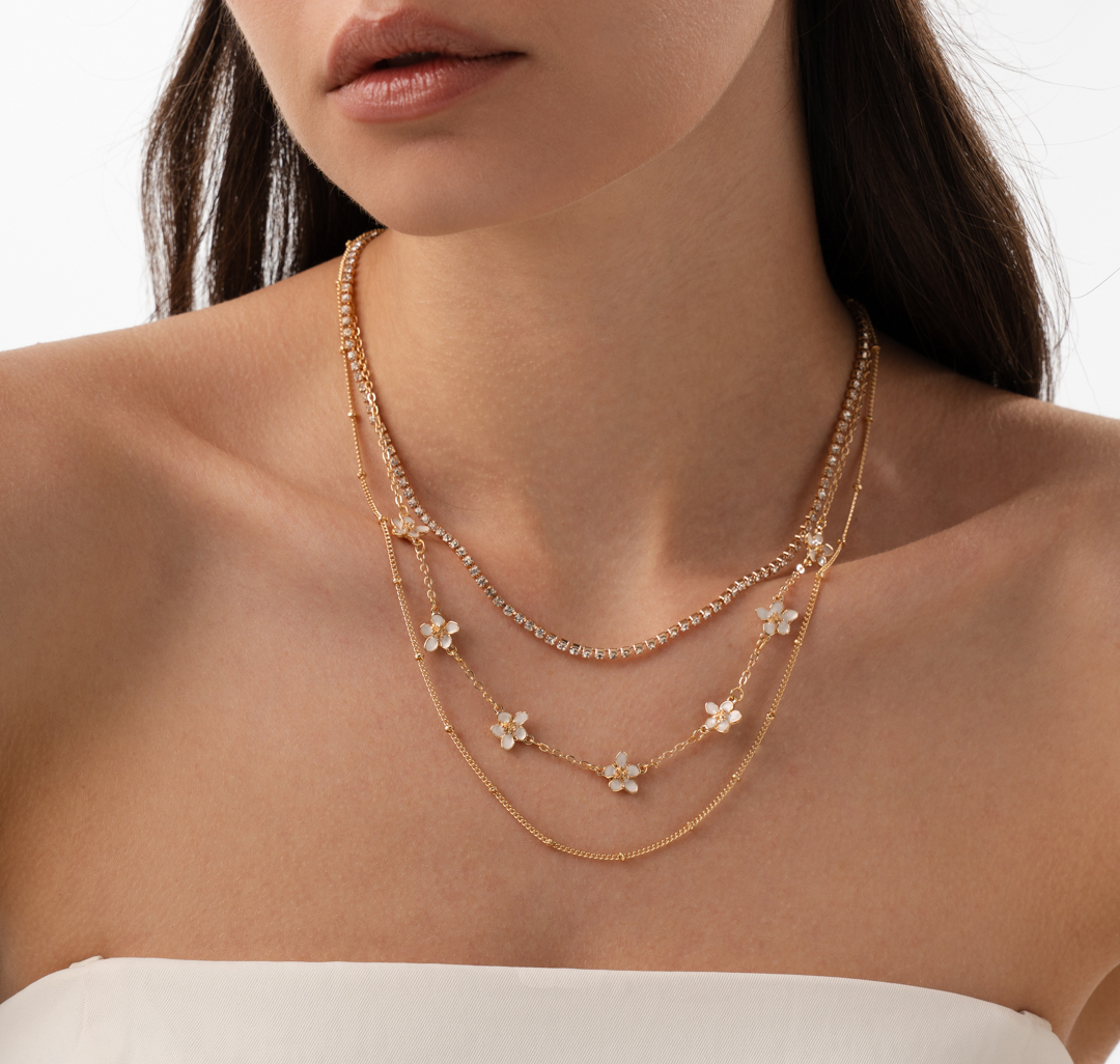 Колье Мармалато, цвет золото-бежевый #1