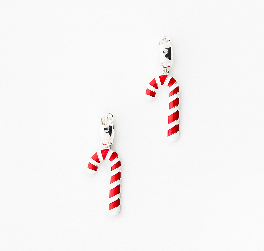 Серьги Мармалато, цвет красный-белый-белое серебро #1
