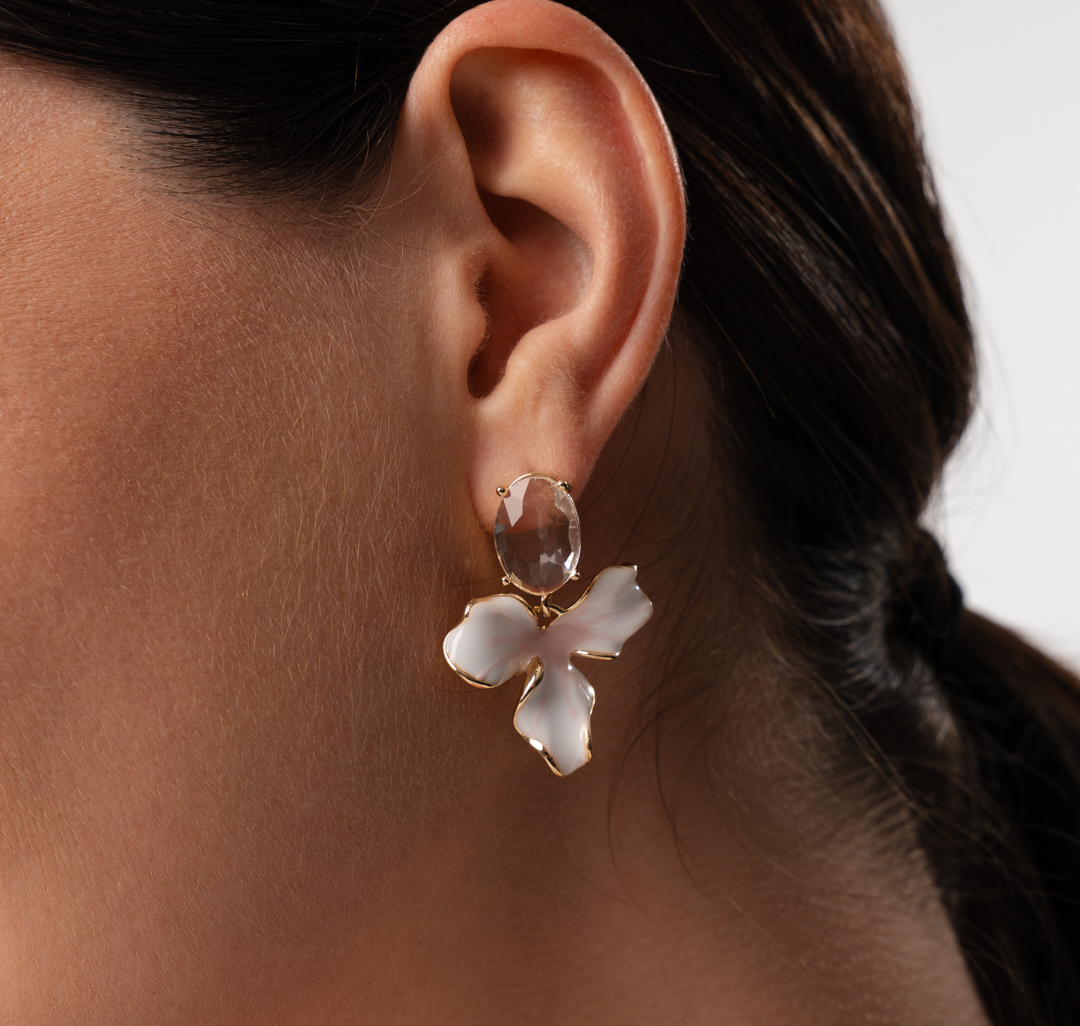 Серьги Мармалато, цвет розовый-золото-прозрачный #1