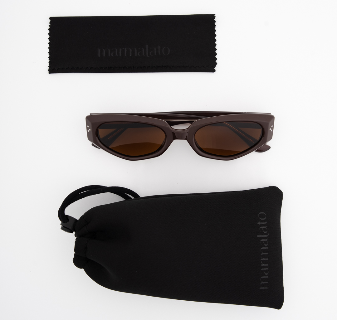 Очки с чехлом Мармалато, цвет коричневый-серебро #8