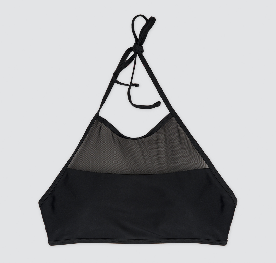 Женский купальный топ на завязках Мармалато, цвет Черный #5
