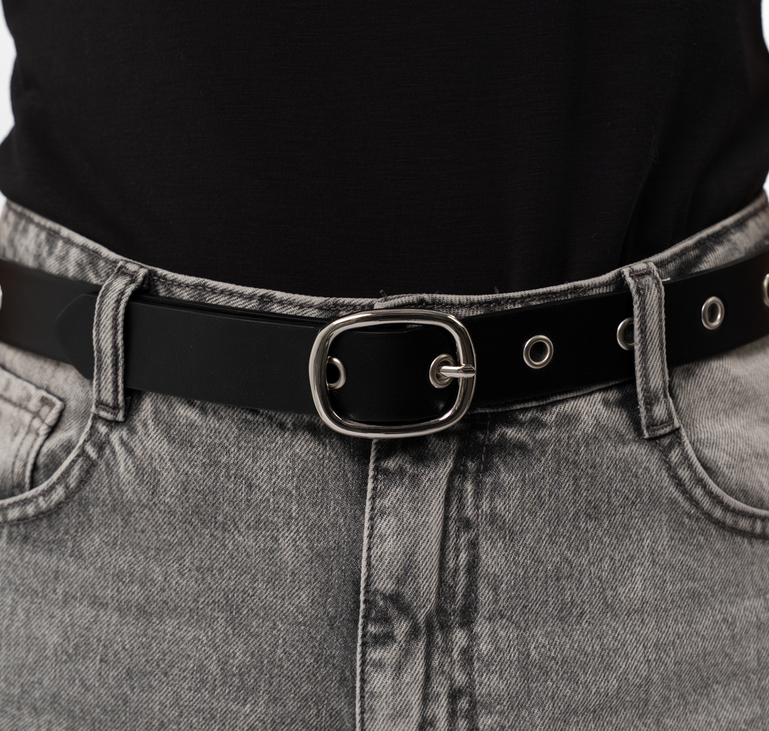 Ремень Мармалато, цвет черный-серебро #4