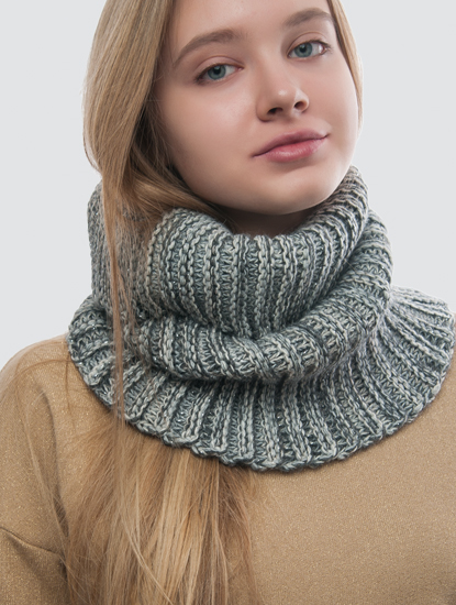 серый меланж-серебро