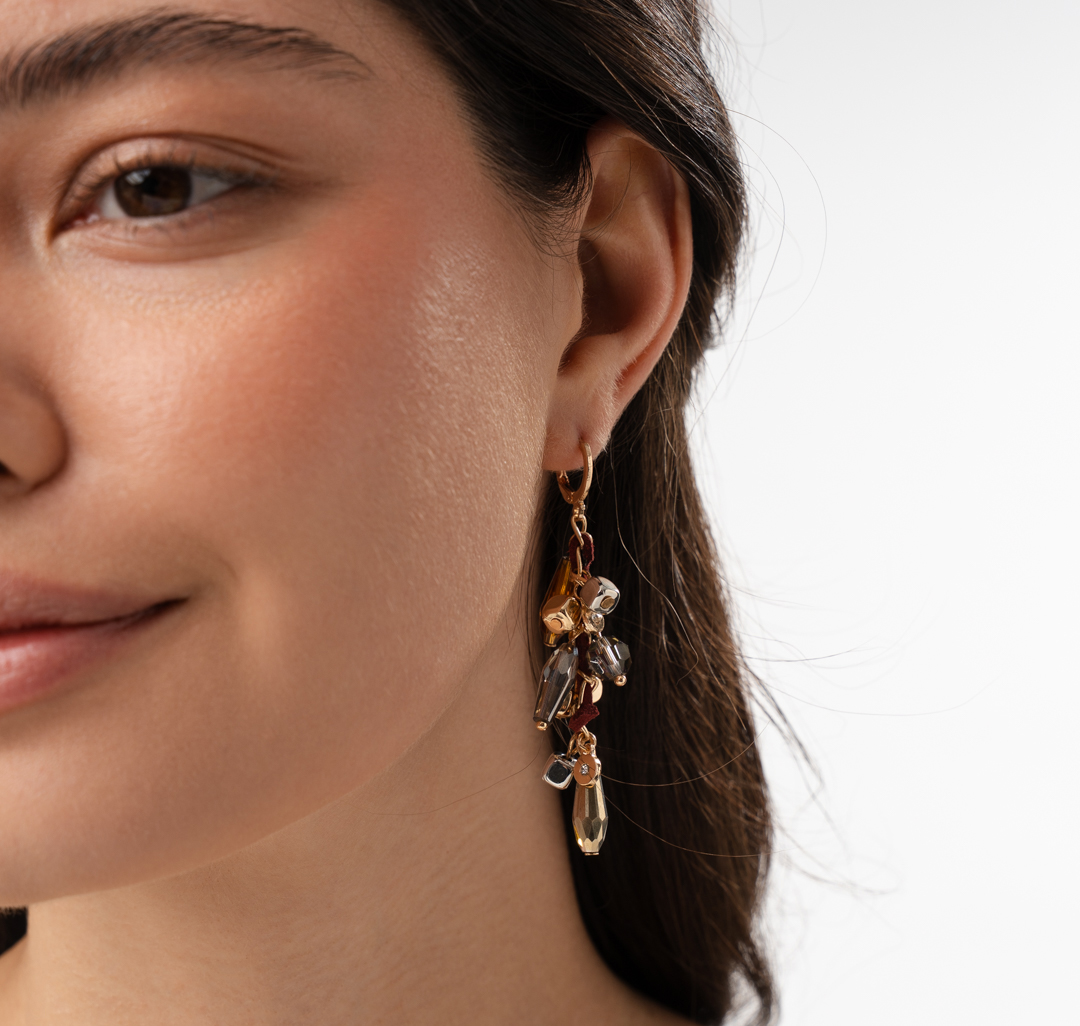 Серьги Мармалато, цвет коричневый-золото-мультиколор #2