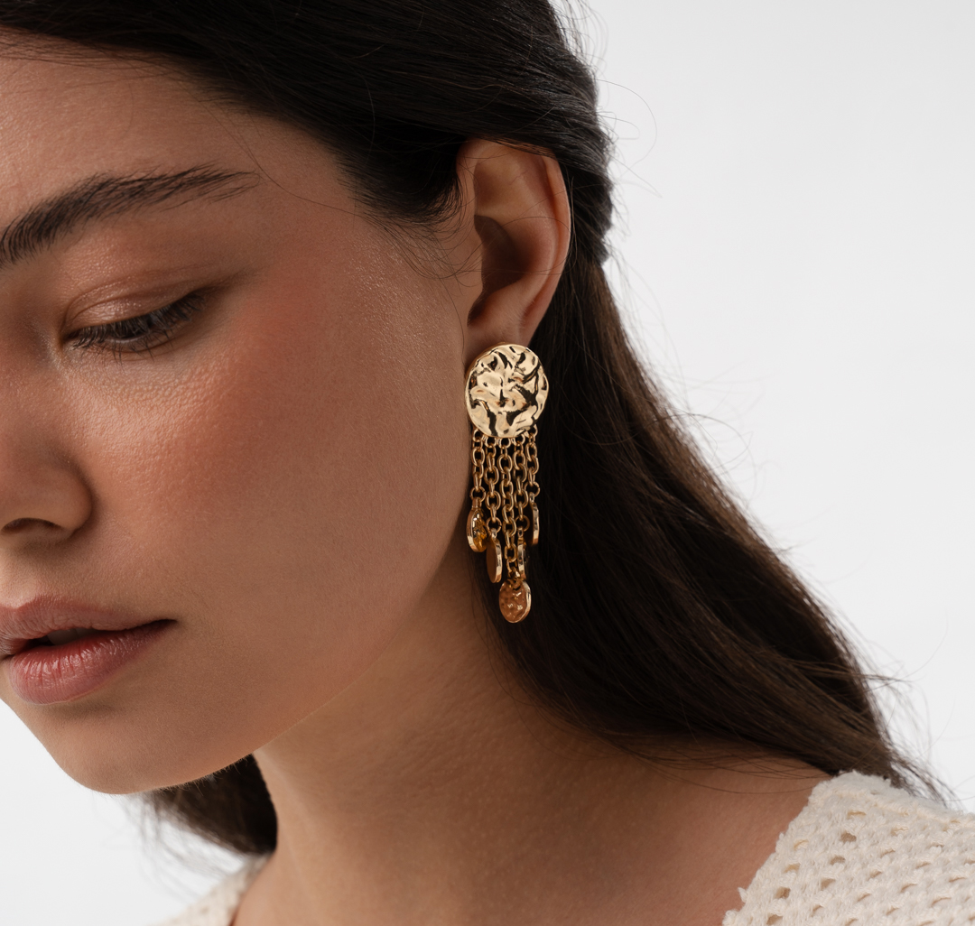 Серьги Мармалато, цвет золото #2