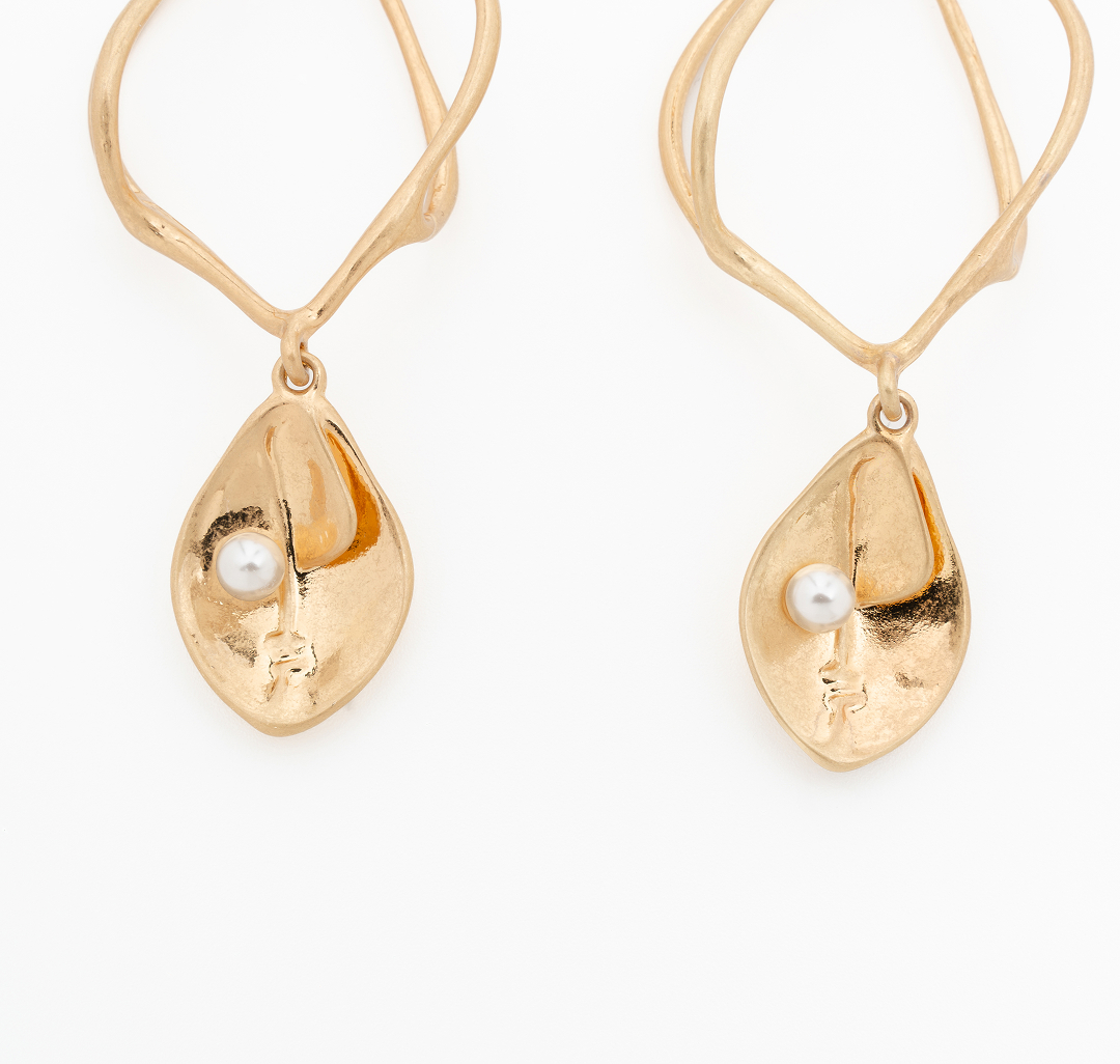 Серьги Мармалато, цвет Матовое золото #5