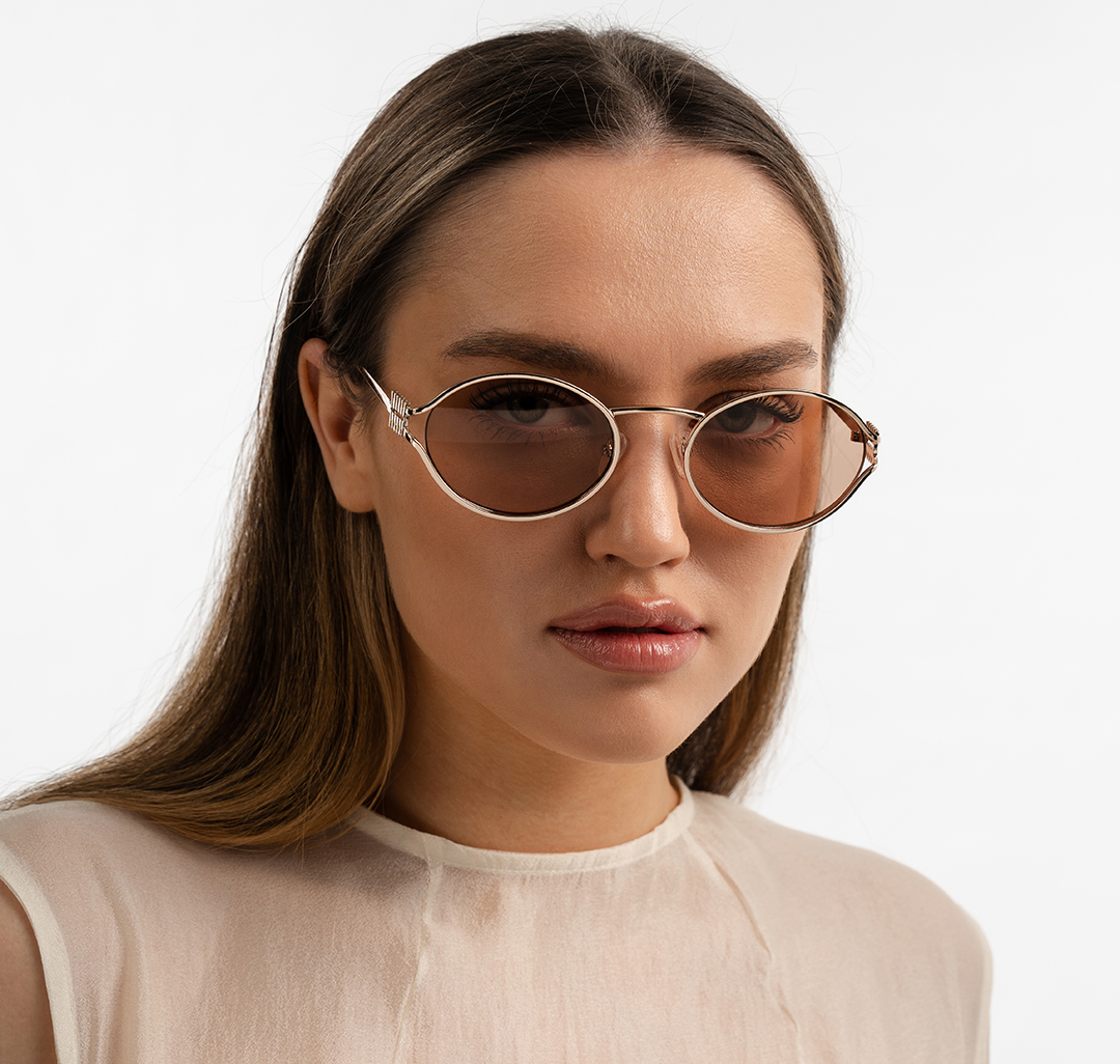 Очки с чехлом Мармалато, цвет коричневый-золото #2