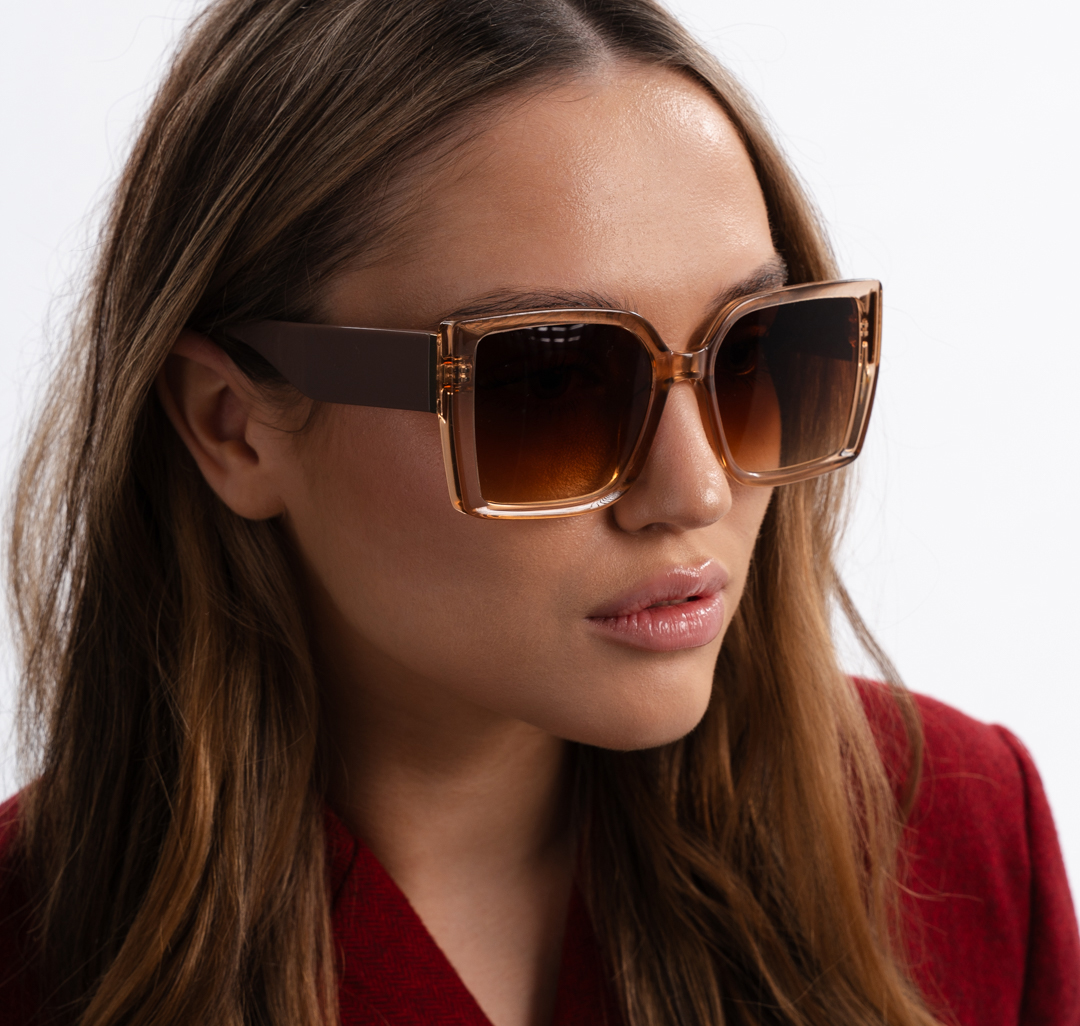 Очки с чехлом Мармалато, цвет Бежевый-коричневый #1