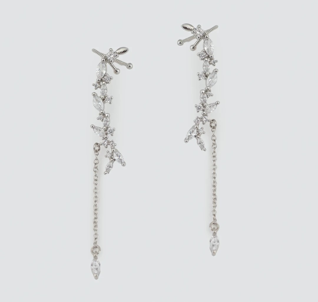 Набор каффов (2 шт), цвет -  Серебро-прозрачный Мармалато, цвет Белое серебро-прозрачный #1