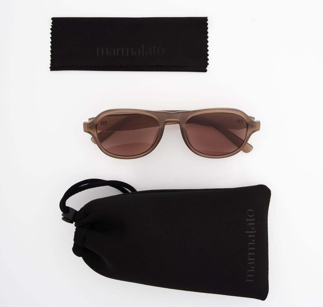 Очки с чехлом Мармалато, цвет светло-коричневый-золото #7