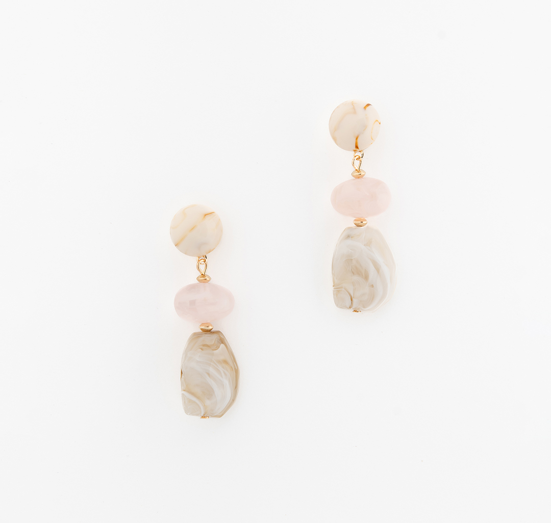 Серьги Мармалато, цвет молочный-золото-мультиколор #3