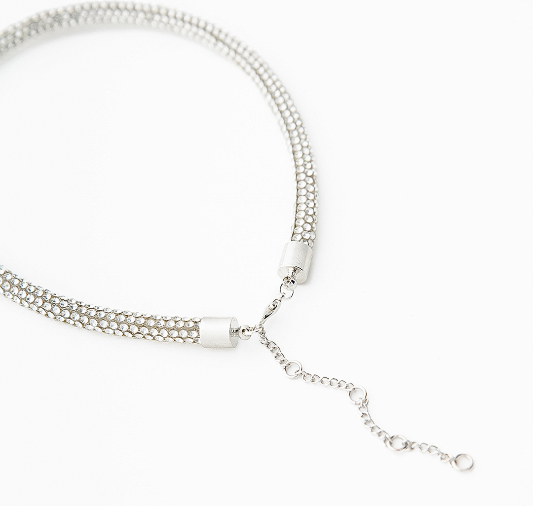 Чокер Мармалато, цвет Белое серебро-прозрачный #3