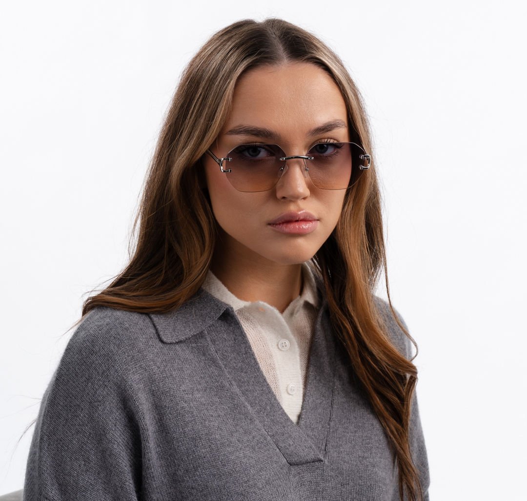 Очки солнцезащитные черные Мармалато, цвет Черный-бежевый-серебро #2