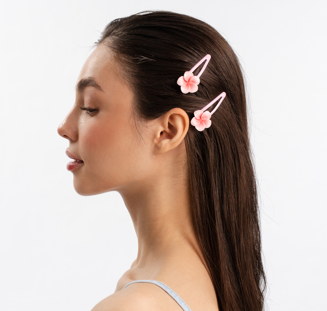 Набор зажимов (2 шт) Мармалато, цвет светло розовый-розовый #1