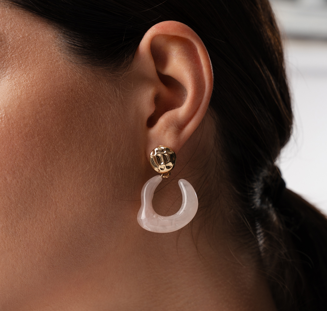 Серьги Мармалато, цвет светло-розовый-золото #1