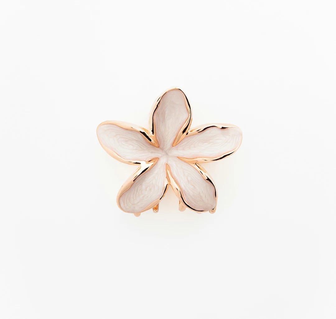 Заколка-краб Мармалато, цвет молочный-золото #1