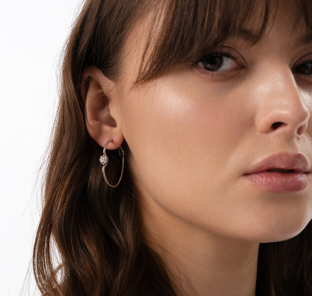 Серьги Мармалато, цвет Серебро-прозрачный #4