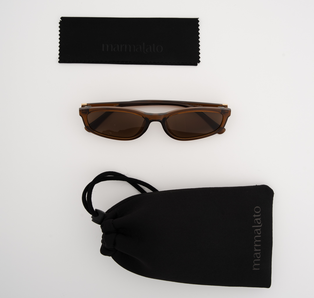 Очки с чехлом Мармалато, цвет коричневый-золото #6