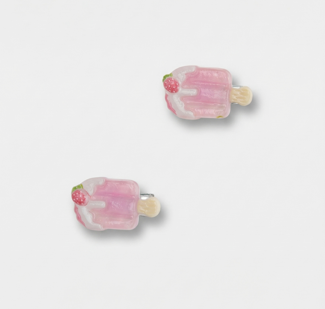 Набор зажимов (2 шт) Мармалато, цвет розовый-мультиколор #3