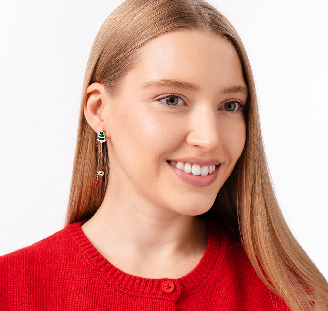 Серьги Мармалато, цвет золото-зеленый-мультиколор #3