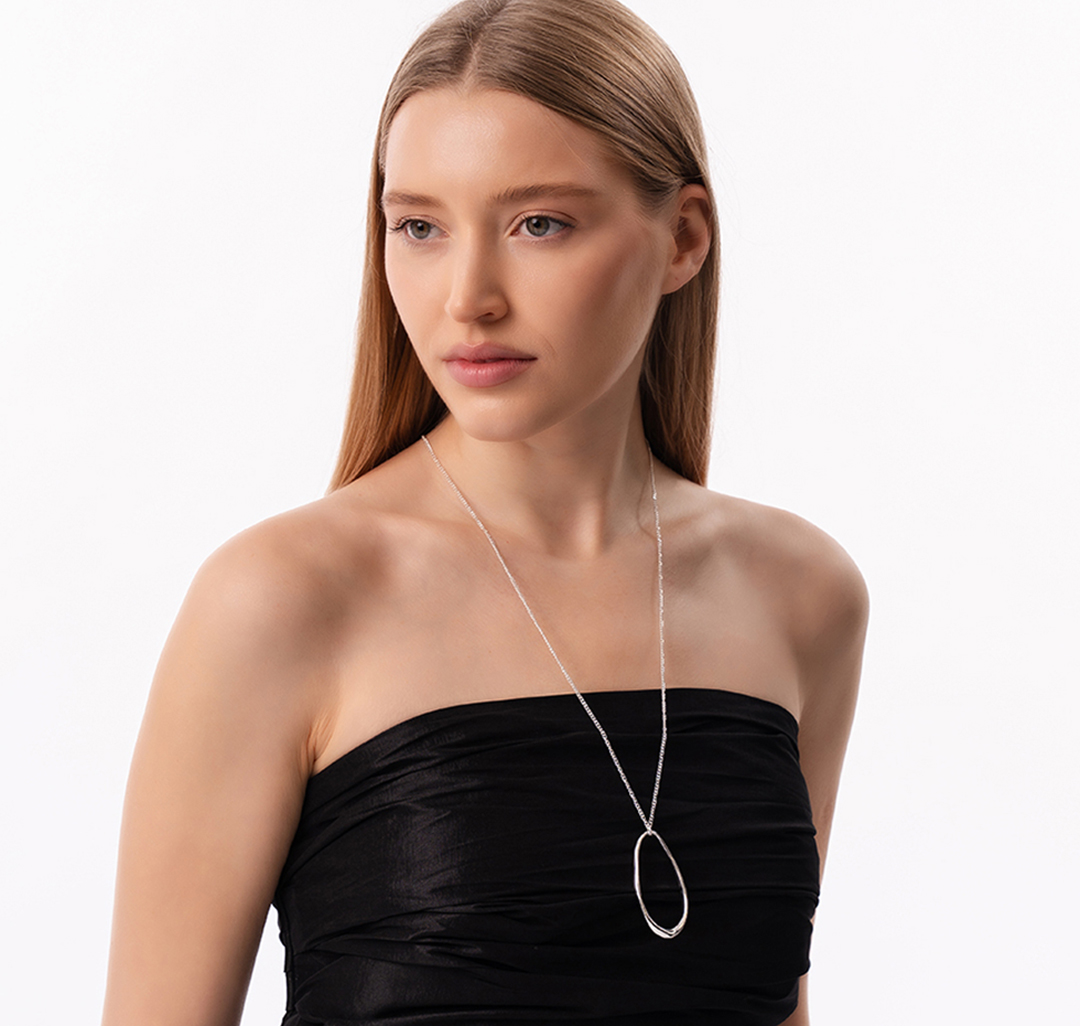 Колье Мармалато, цвет Белое серебро #4