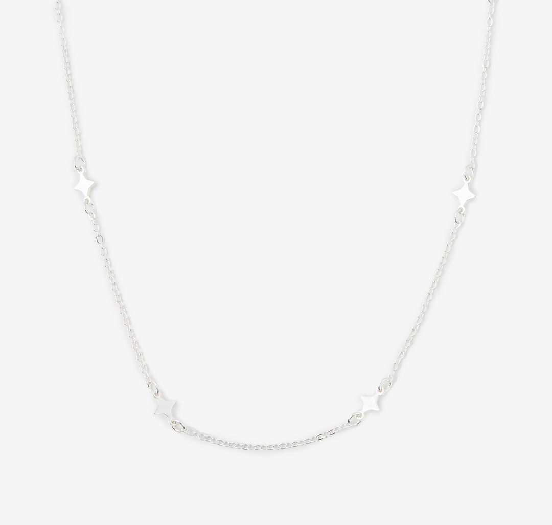 Колье 868-1541 138385 цвет белое серебро