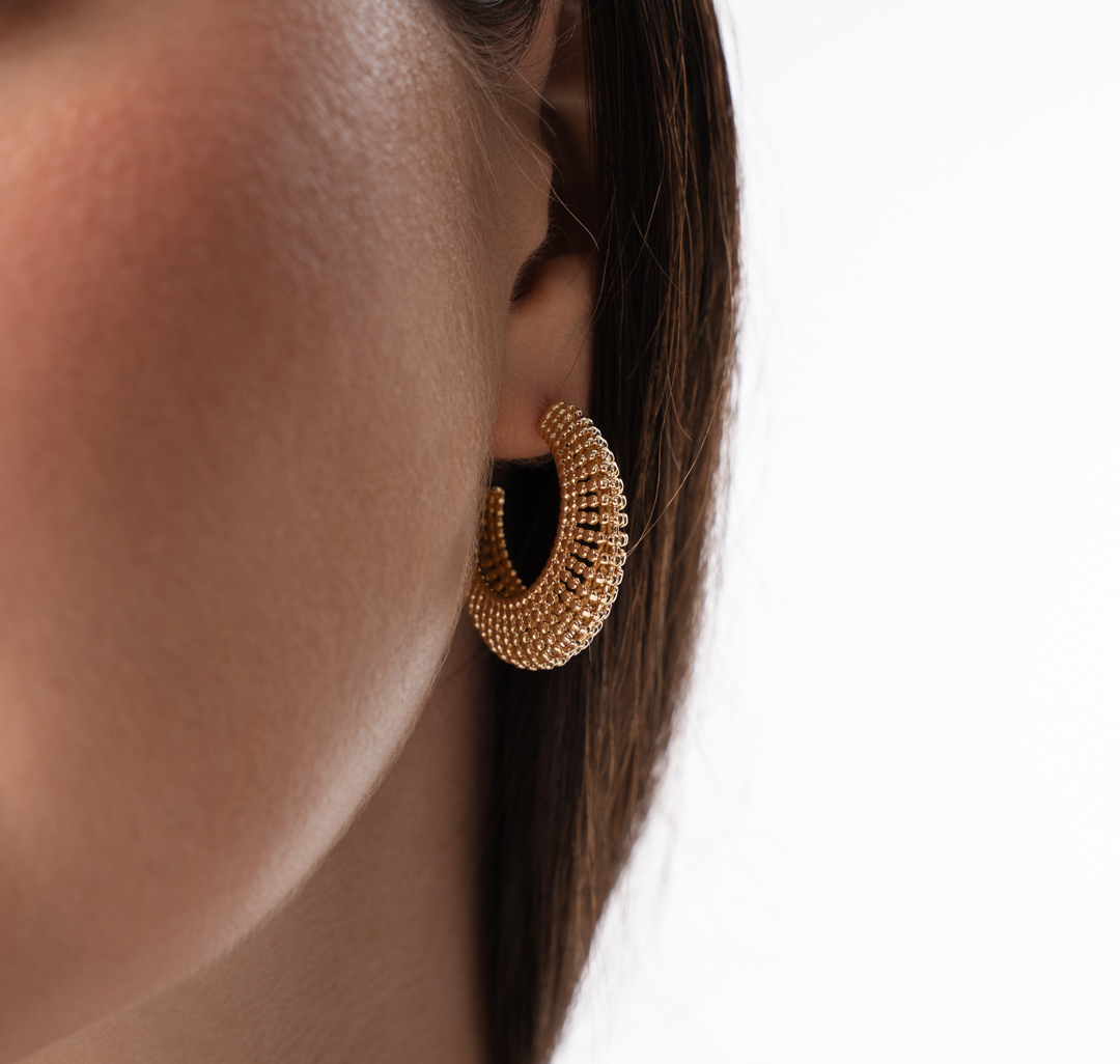 Серьги Мармалато, цвет золото #1